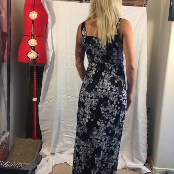 Faded Glory Black and White floor length dress - Picture 6 of 7